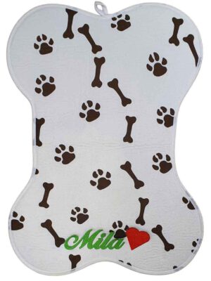 Hundematte mit Namen bestickt